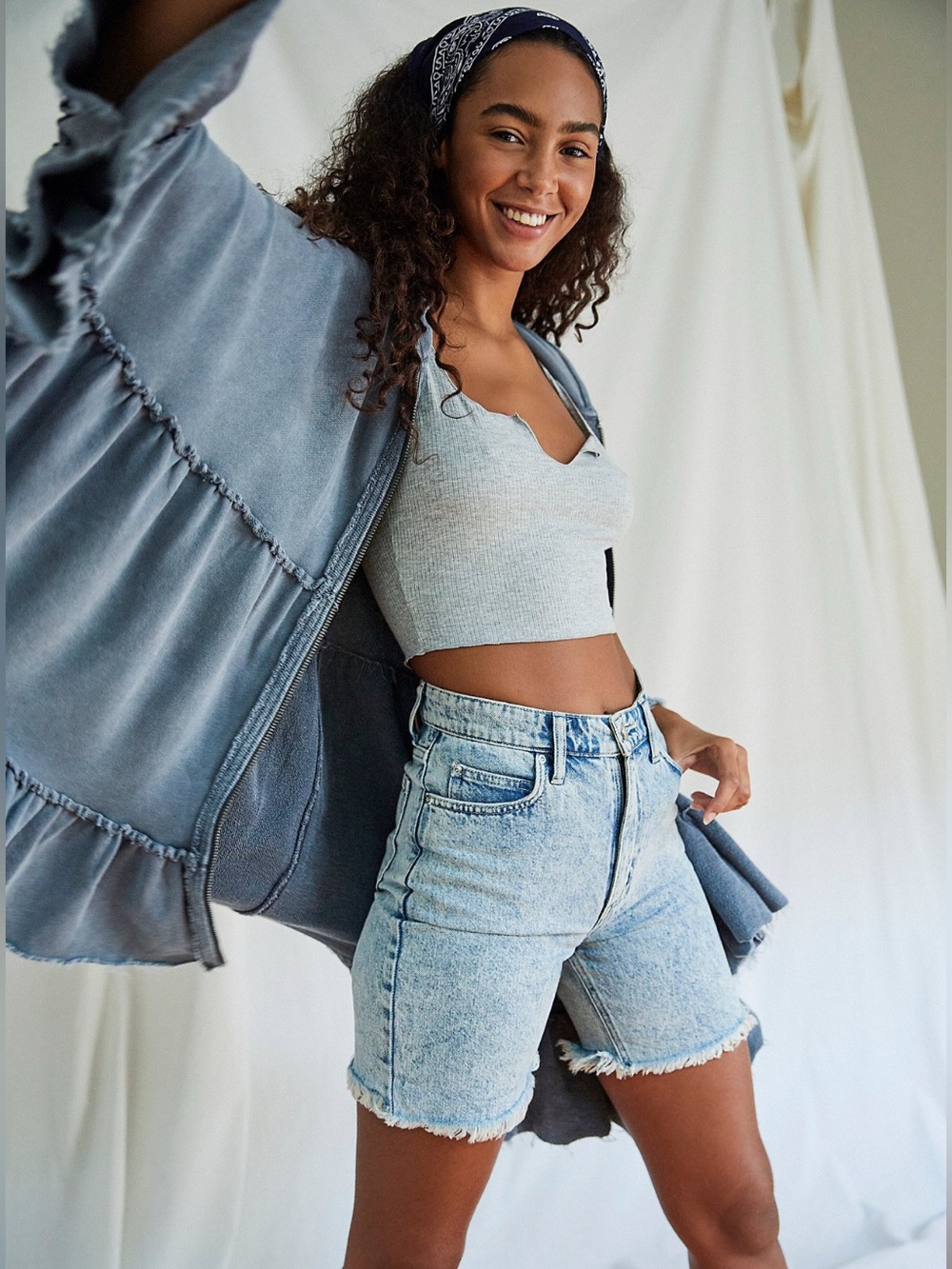 Free People Day Dreaming Hoodie!
Women’s Ruffled Hooded Cape